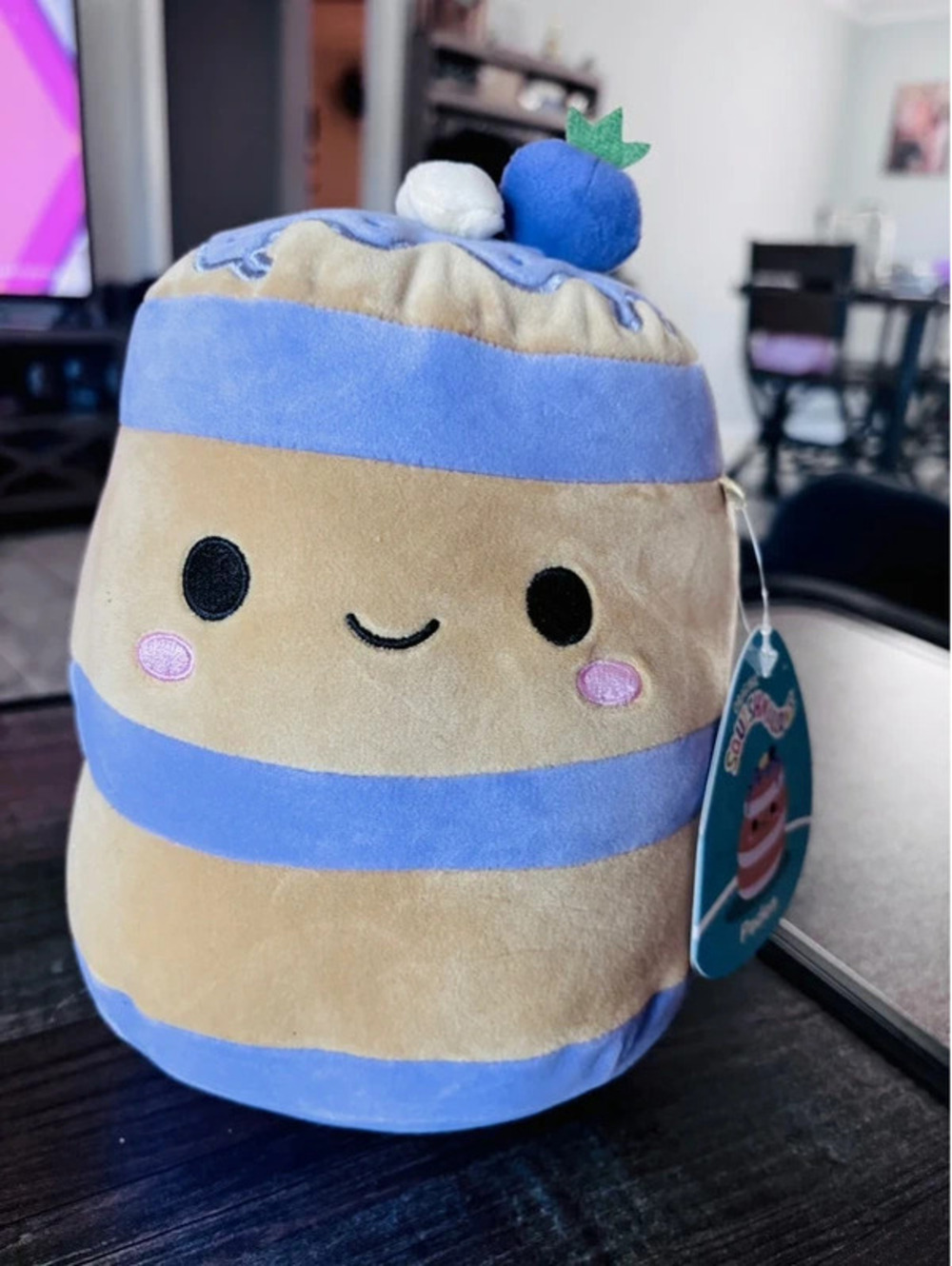 7.5 in Squishmallow NWT “Paden” the Blueberry pancakes